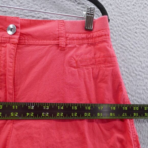 Chicos Womens Cropped Pants 1.5 Size 10 Coral‎ Red Comfort Waist Lightweight - Picture 9 of 16